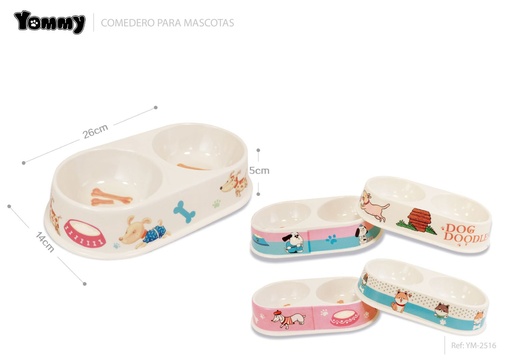 [YM2516] Comedero de perro 26x14x5cm - Accesorios para mascotas