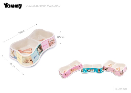 [YM2522] Comedero de PVC grueso para perro 33*21*6.5cm - Accesorios para mascotas