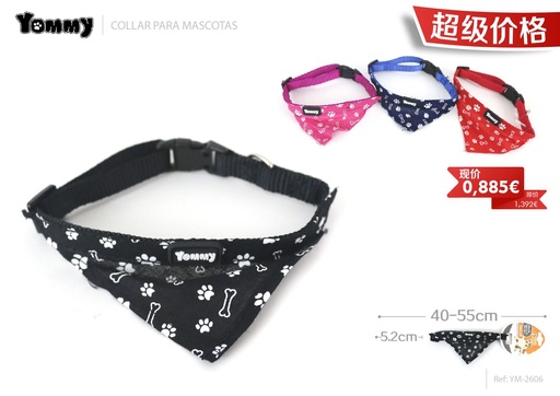 [YM2606] Bufanda de nylon 2.5*40-55 cm - Accesorios para mascotas