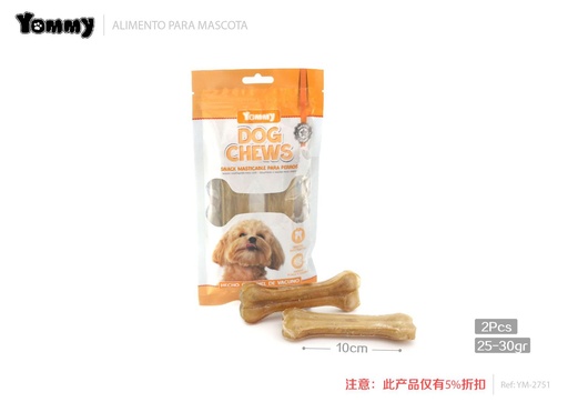 [YM2751] Alimento hueso 10cm 25-30g 2 piezas - Snacks para mascotas