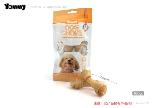 [YM2757] Alimento hueso para perros 11.50cm, 25-30g 2 piezas para mascotas