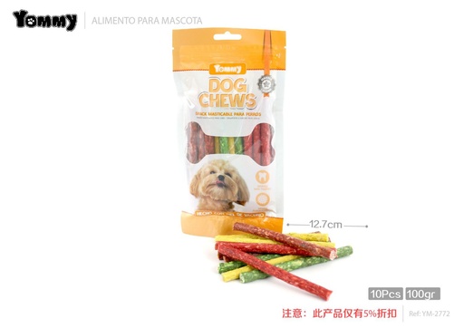 [YM2772] Alimento palillo 12.70 cm 10g 10 piezas - Snacks para mascotas