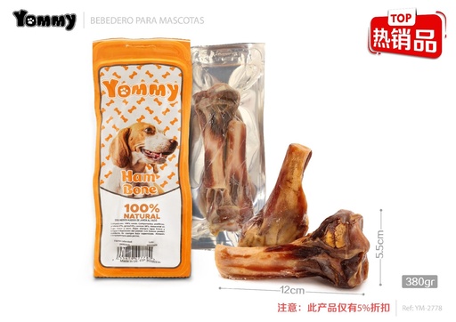 [YM2778] Alimentos para mascotas - Huesos de jamón (12*5.5CM, 380GR) - Juguetes y alimentos para perros