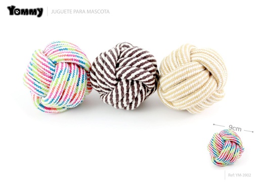 [YM3902] Juguete de nudos de algodón de 9 cm - Juguetes para mascotas
