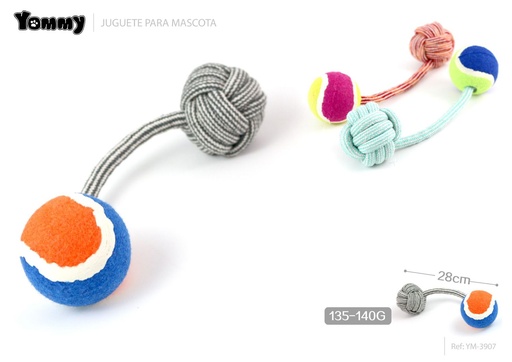 [YM3907] Juguete de cuerda 135-140g 28cm - Accesorios para mascotas