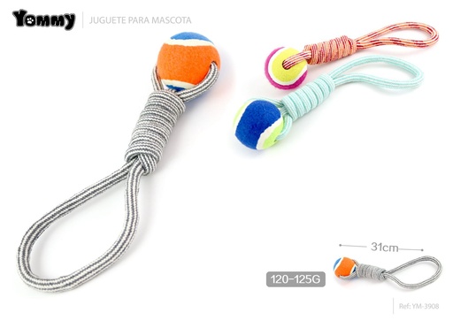 [YM3908] Juguete de cuerda 120-125g 31 cm - Accesorios para mascotas
