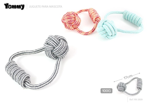 [YM3909] Juguete cuerda nudo 17CM 100g - Juguetes para mascotas