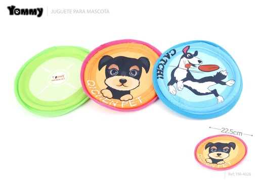 [YM4026] Peluche para mascotas en forma de disco volador 22.5 cm - Juguetes para mascotas