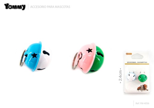 [YM4056] Cascabel Colorido 24mm - Accesorios para Mascotas