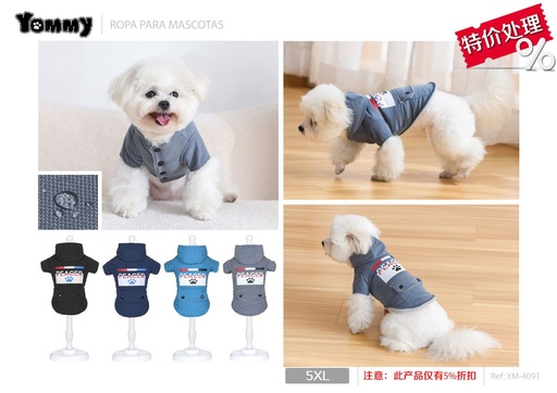 [YM4091] Ropa anorak con capucha para perro 5XL - Abrigo para mascotas