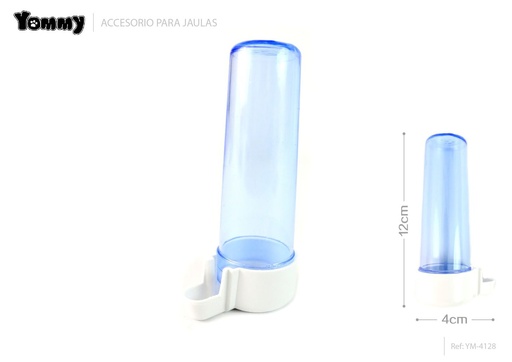 [YM4128] Bebedero para pájaros azul 2 piezas 4x12 cm - Accesorios de mascotas