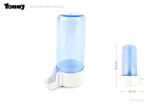[YM4129] Bebedero para pájaros azul 2 piezas 4x10 cm - Accesorios de mascotas