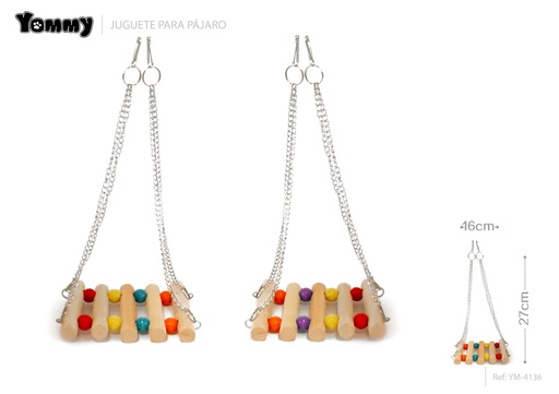 [YM4136] Juguete columpio para pájaros 16*27cm - Juguetes para mascotas