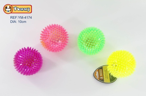 [YM4174] Juguete de caucho LED luminiscente de 10 cm - Entretenimiento para mascotas