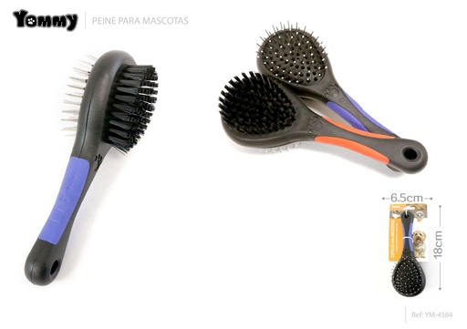 [YM4584] Peine redondo para mascotas 18*6.5 cm - Accesorios para mascotas