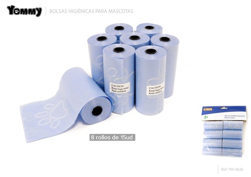[YM4626] Bolsa de excrementos biodegradable con aroma C 8*15 - Accesorios para mascotas