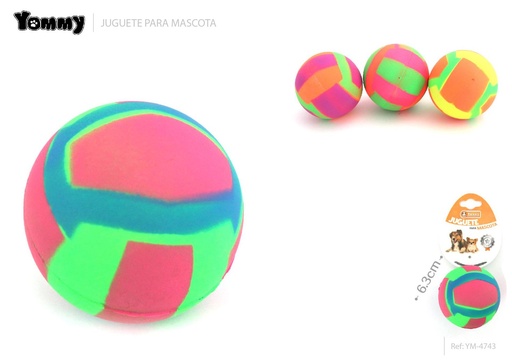 [YM4743] Juguete de goma foamé fluorescente 6.3 cm - Artículos para mascotas
