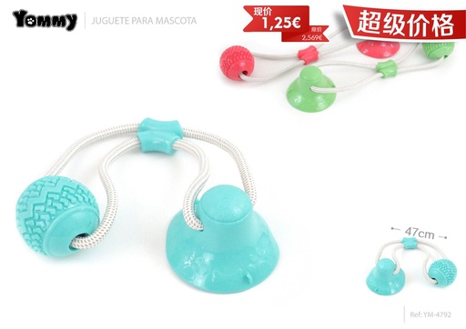 [YM4792] Juguete de caucho con cuerda 47cm - Juguetes para mascotas