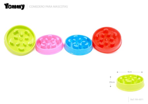 [YM4971] Comedero para comer lento 20*20*4cm - Estilo selva (PP resina)