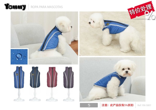 [YM5801] Ropa anorak con cuello S - Abrigo para perros