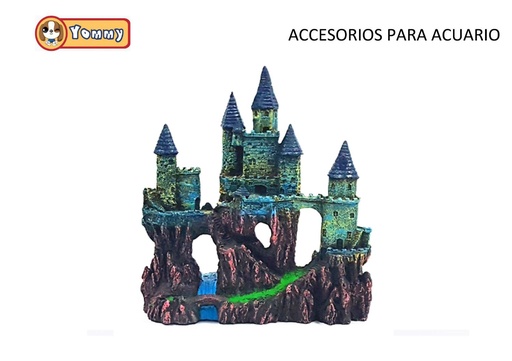 [YM6012] Accesorios para acuario castillo de resina 23*9*25 cm - Decoración acuática