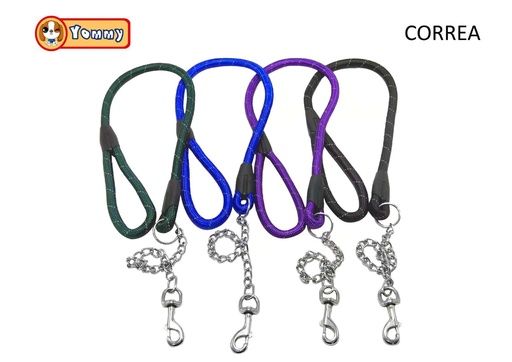 [YM6115] Correa de cadena para mascotas 1.2cmx60cm para paseos seguros