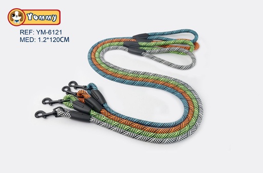 [YM6121]  Correa de perro redonda de 1.2 x 120 cm - Accesorios para mascotas