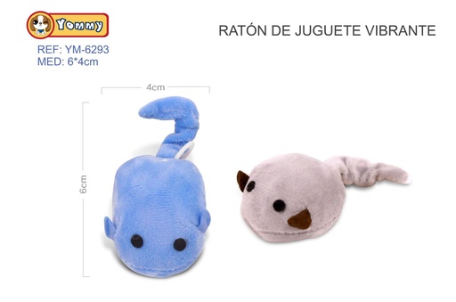[YM6293] Ratón de juguete vibrante 6x4cm - Accesorios para gatos