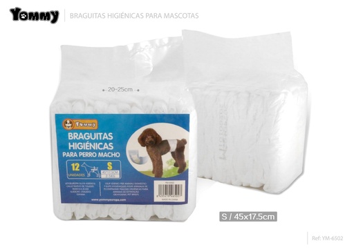[YM6502] Braguitas higiénicas para perro macho tallas S - Accesorios para mascotas