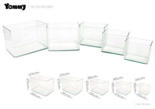 [YM6554] Pecera set 5 en materiales de alta calidad - Acuarios y accesorios para mascotas