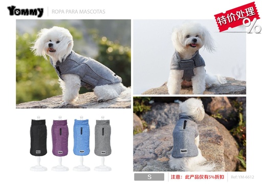 [YM6612] Ropa anorak de algodón para perros talla S - Ropa para mascotas 
