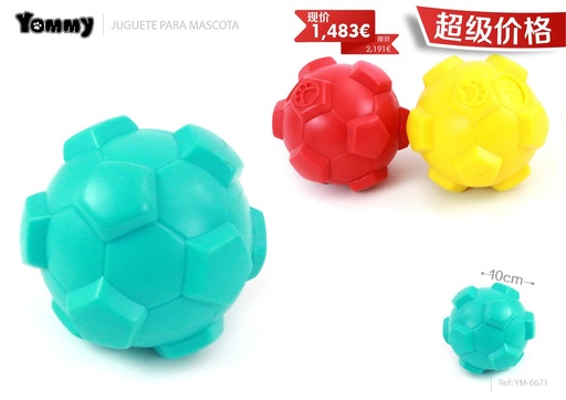 [YM6671] Juguete TPR, bola que hace ruido 10 cm - Accesorios para mascotas
