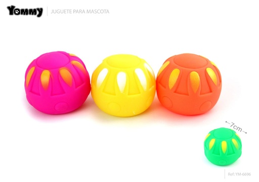[YM6696] Juguete de goma para mascotas 7cm en forma de flor