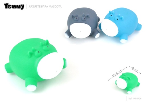 [YM6726] Juguete para mascotas en forma de hipopótamo 10.5*9cm