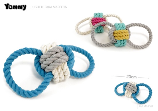 [YM7367] Juguete de fibra de algodón de doble cara 20cm - Juguetes para mascotas