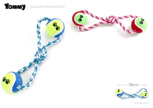[YM7377] Juguete de cuerda nudo 38cm - Accesorio para mascotas