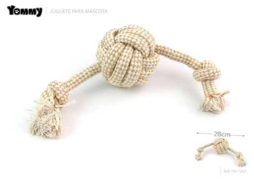 [YM7387] Juguete de cuerda de color natural 28 cm - Juguetes para mascotas