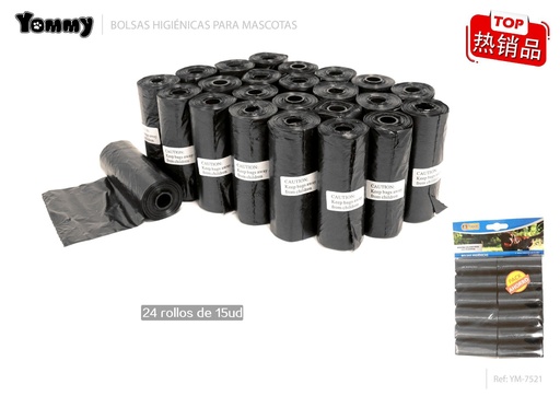 [YM7521] Bolsitas higiénicas para mascotas negras 24*15 - Accesorios para mascotas