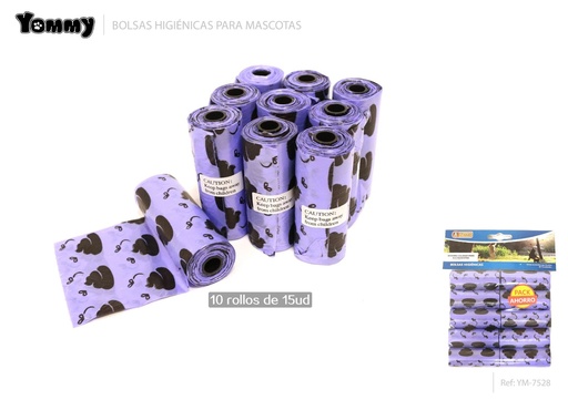 [YM7528] Bolsa de excrementos azul 10*15 - Accesorios para mascotas