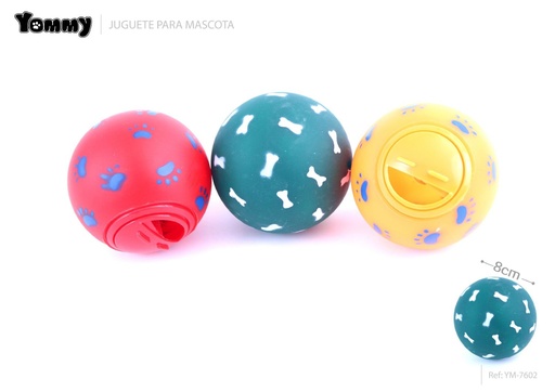 [YM7602] Juguete de hueso y huella de 8cm - Juguetes de goma para mascotas
