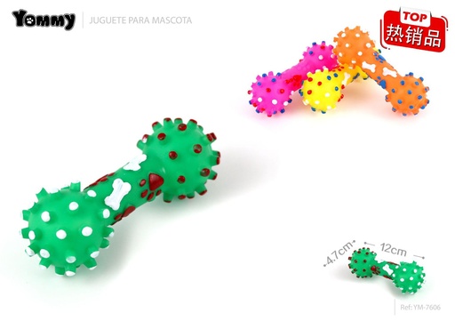 [YM7606] Juguete tipo mancuerna para mascotas 12x4.7cm - Accesorios para mascotas