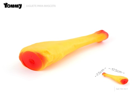 [YM7617] Juguete de goma jamón 17.5x7.5x4 cm - Juguetes para mascotas