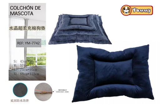 [YM7742] Cuna para perros antideslizante set de 4 piezas azul oscuro