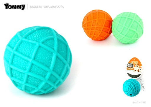 [YM7832] Juguete TPR pelota de red (6.5 cm) - Juguetes para mascotas