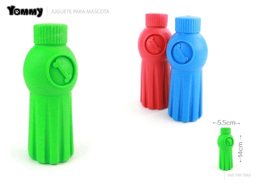 [YM7843] Juguete para mascotas en forma de botella 14x5.5x5.5 cm - Juguetes de plástico