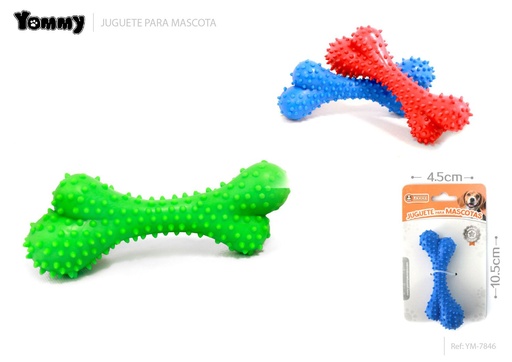 [YM7846] Juguete de hueso para mascotas 10.5x4.5x3 cm - Juguete de goma para masticar