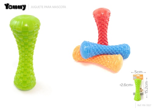 [YM7857] Juguete de goma para mascotas 15.2*5*2.6cm - Divertido para mascotas