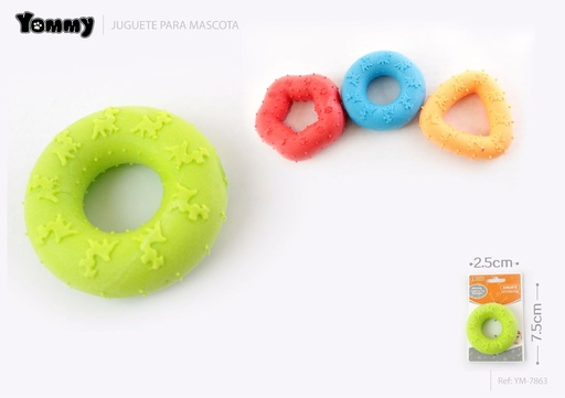 [YM7863] Juguete de goma para mascotas en forma de estrella 7.5x2.5 cm - Juguetes para mascotas