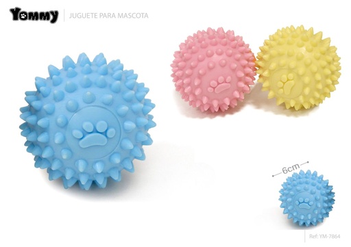 [YM7864] Juguete TPR para mascotas en forma de pelota 6cm - Juguetes para mascotas