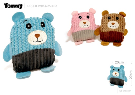 [YM8247] Juguete de peluche de oso 22*20 cm - Peluche suave para mascotas 